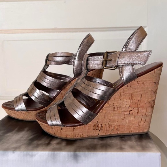 Dolce Vita Shellie Wedge Sandals // Dark Silver - Picture 2 of 4